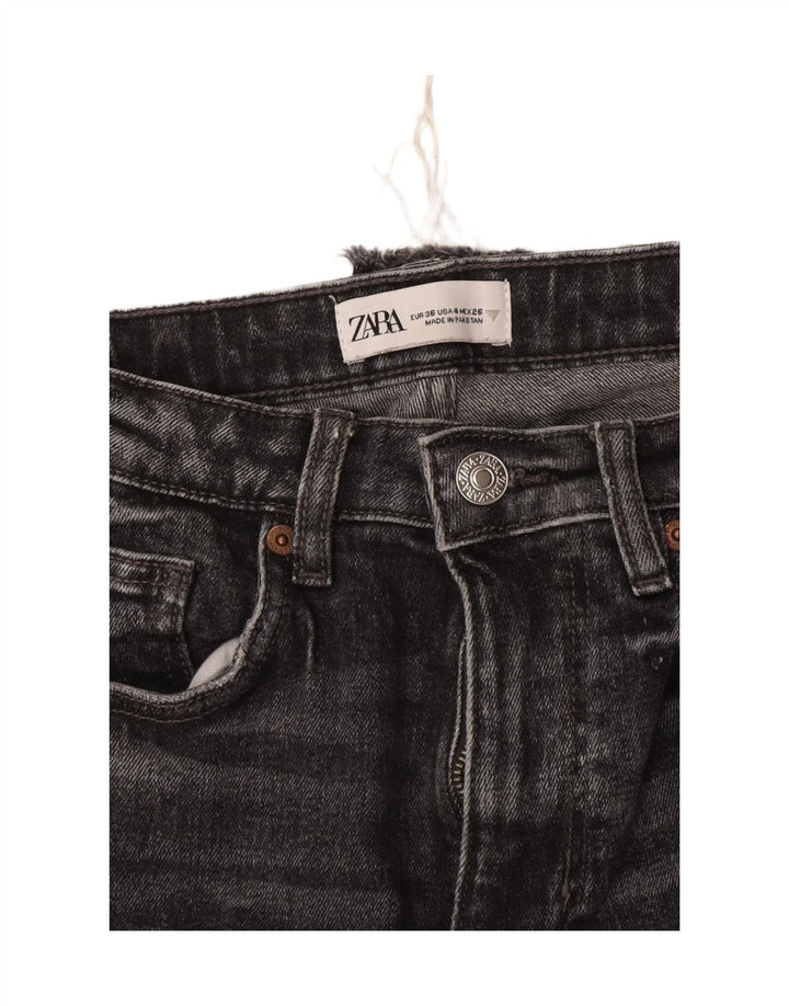 Krótkie jeansy damskie Zara EU 36 XS W28 L25 szare