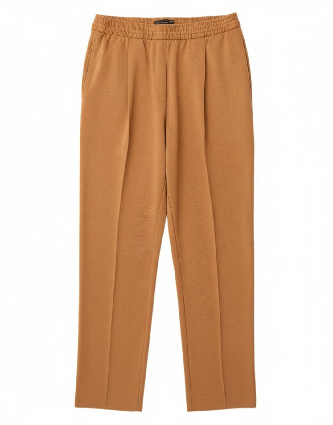 MARKS & SPENCER Womens Chino Trousers UK 14 Large W32 L29 Brown Polyester