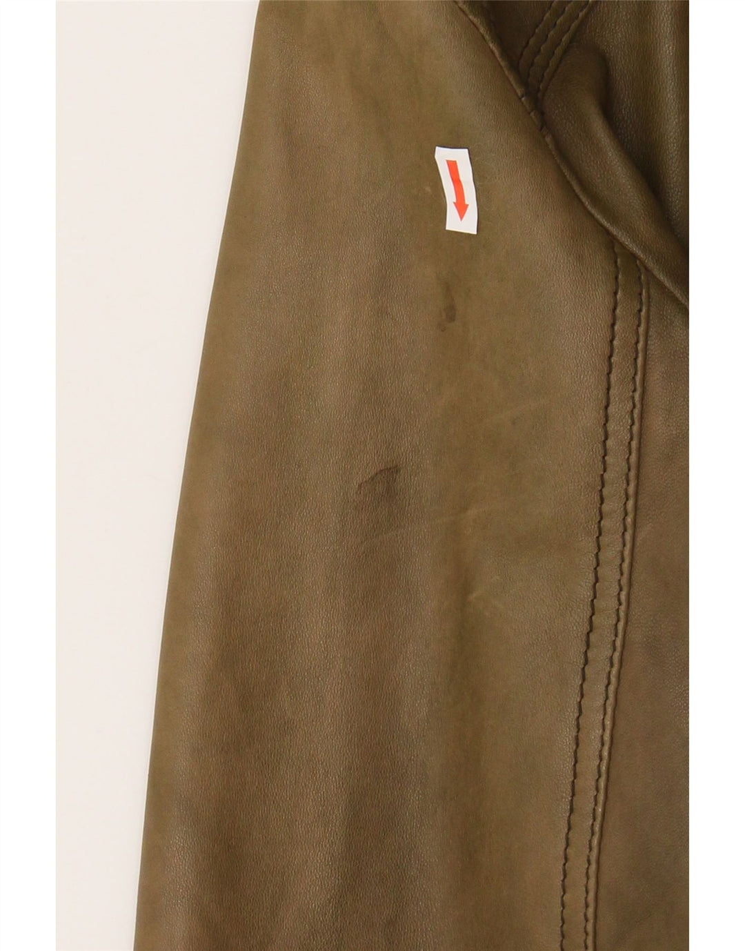 VINTAGE Womens Leather Jacket UK 18 XL Green Lambskin Vintage Vintage and Second-Hand Vintage from Messina Hembry 
