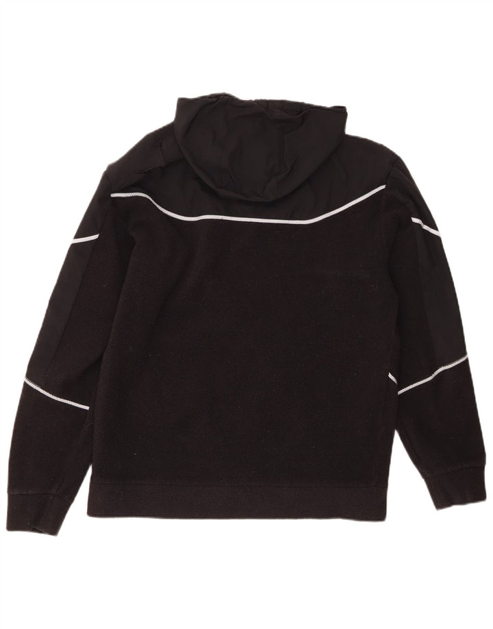Męski sweter polarowy z kapturem ADIDAS, mały, czarny, poliestrowy