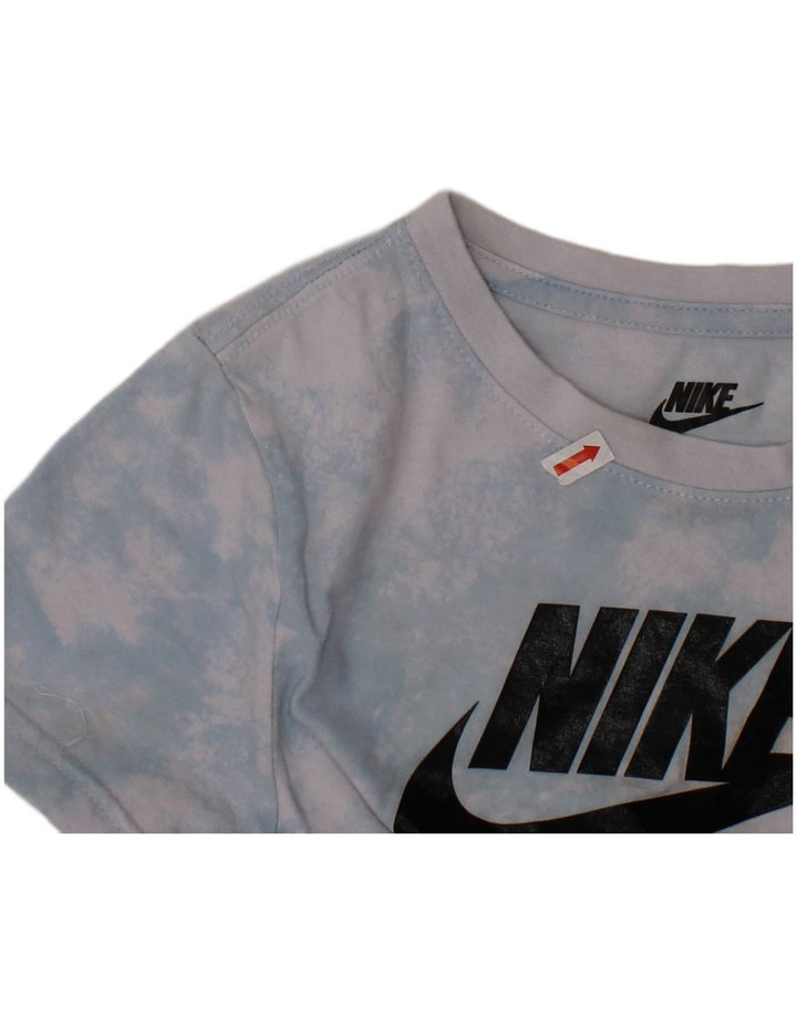 Chłopięcy T-shirt z grafiką NIKE, rozmiar 6-7 lat, duży, niebieski Tie Dye