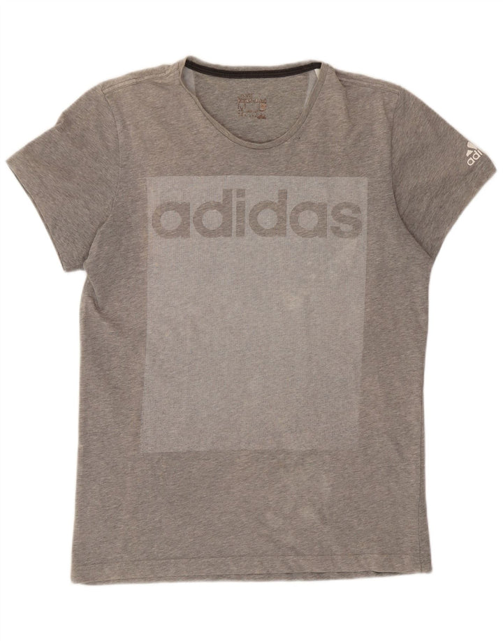 Męska koszulka graficzna Adidas Top Medium Grey Colorblock