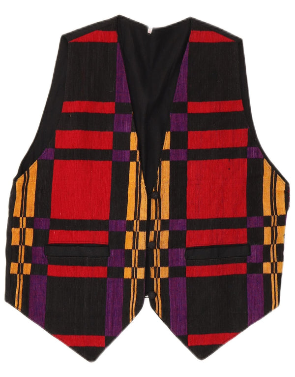 Kamizelka damska Vintage UK 18 XL w wielobarwną kratkę