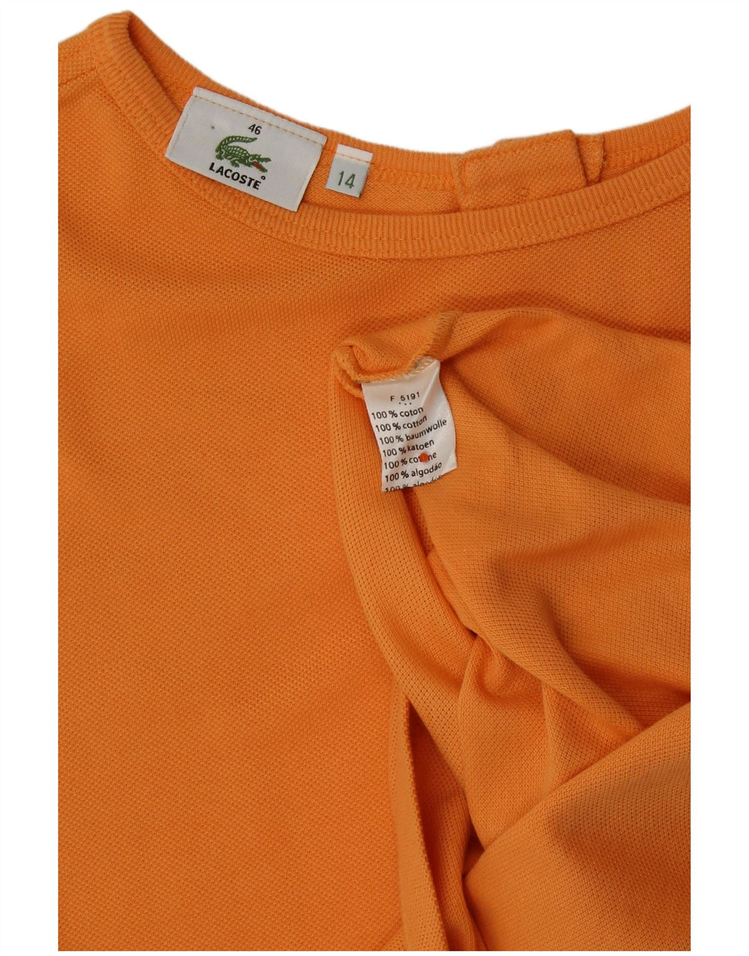 Damska kamizelka Lacoste Crop Top, rozmiar 46 XL, pomarańczowa bawełna