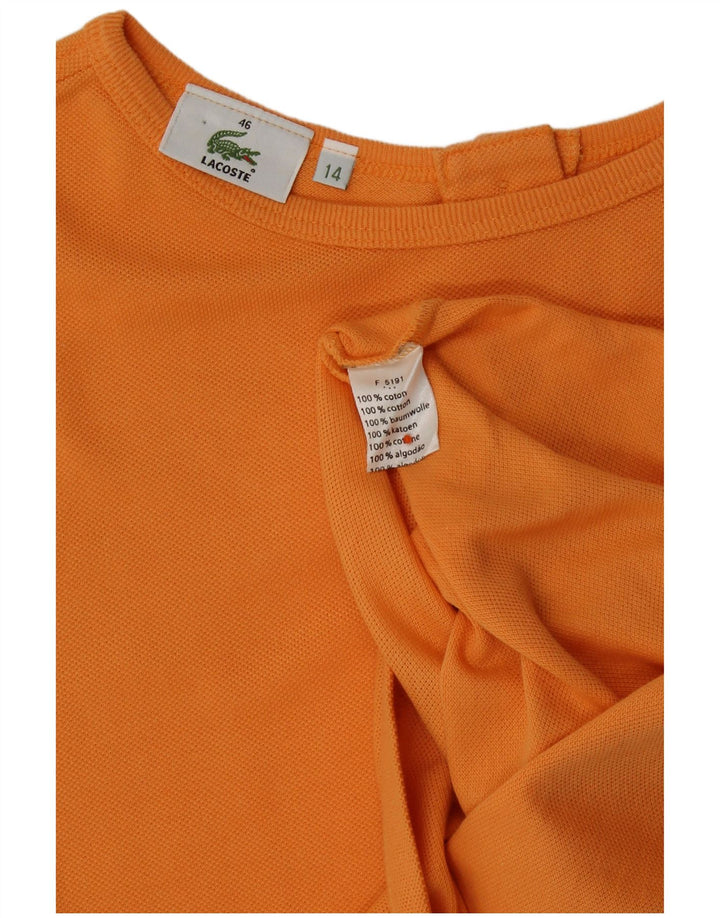 Damska kamizelka Lacoste Crop Top, rozmiar 46 XL, pomarańczowa bawełna
