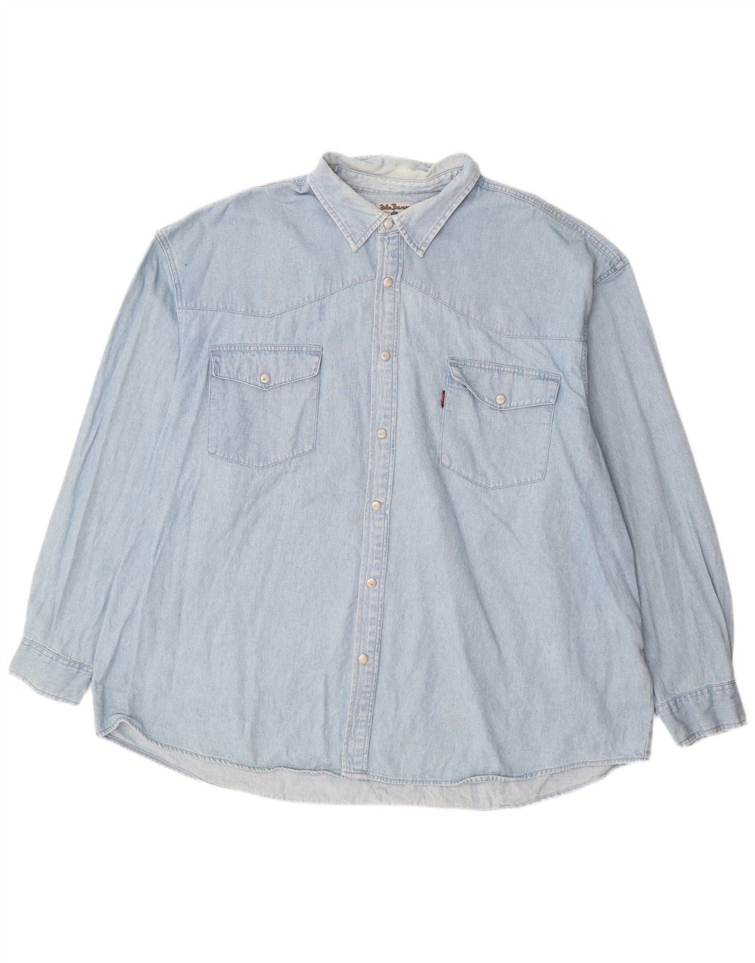 Męska koszula dżinsowa JOHN BANER 3XL, niebieska, bawełniana