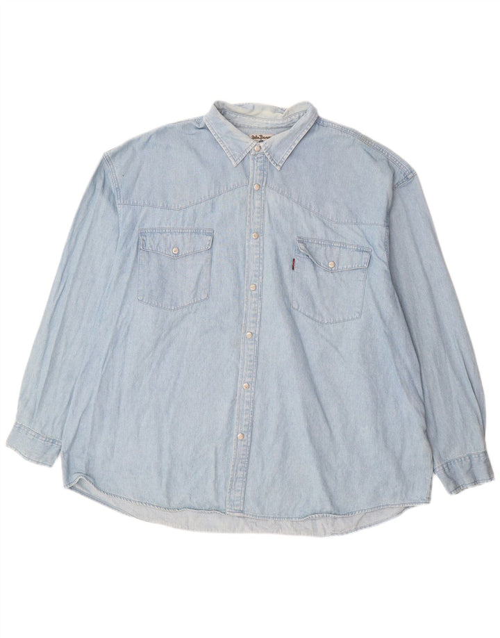 Męska koszula dżinsowa JOHN BANER 3XL, niebieska, bawełniana