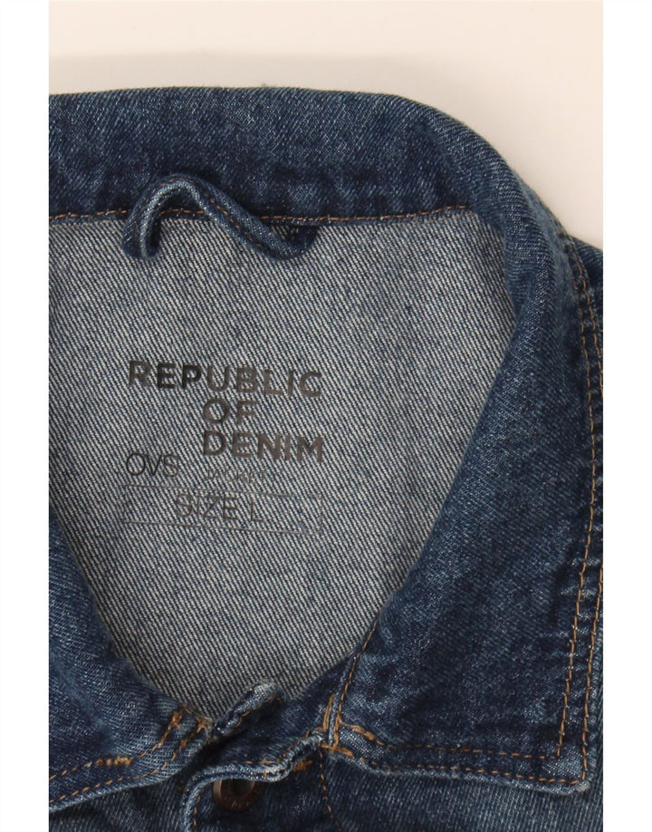 OVS Mens Denim Jacket UK 40 Large Blue Cotton Vintage OVS and Second-Hand OVS from Messina Hembry 