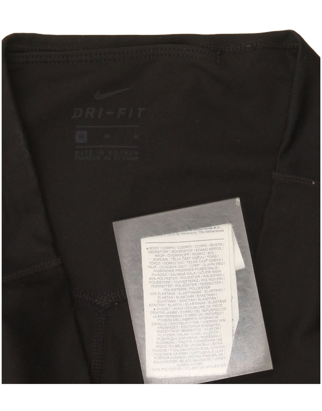 Damskie legginsy Nike Dri Fit Graphic UK 12, średni czarny poliester