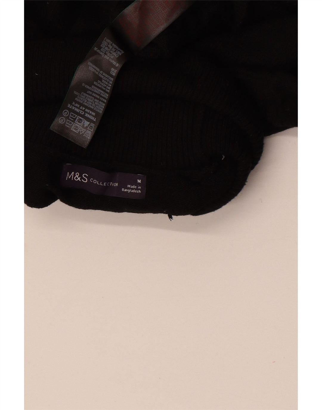 Marks & Spencer Damski sweter z golfem UK 14, średni czarny