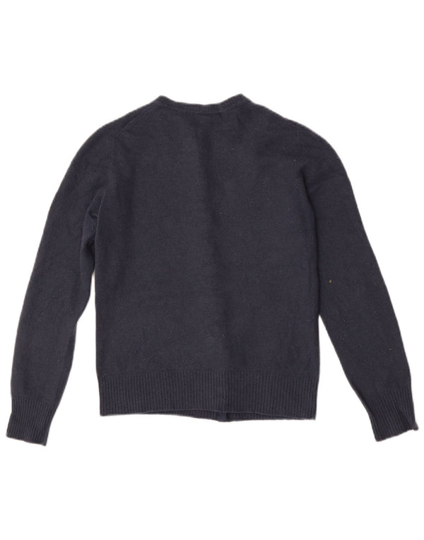 Damski sweter rozpinany Benetton UK 6 XS, granatowo-wełniany