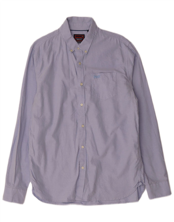 Koszula męska Superdry XL, niebieska, bawełniana