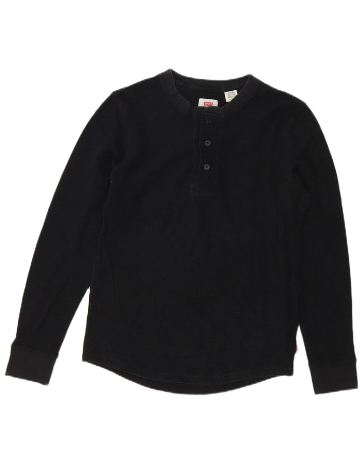 Męski top Levi's z długim rękawem XS, czarna bawełna