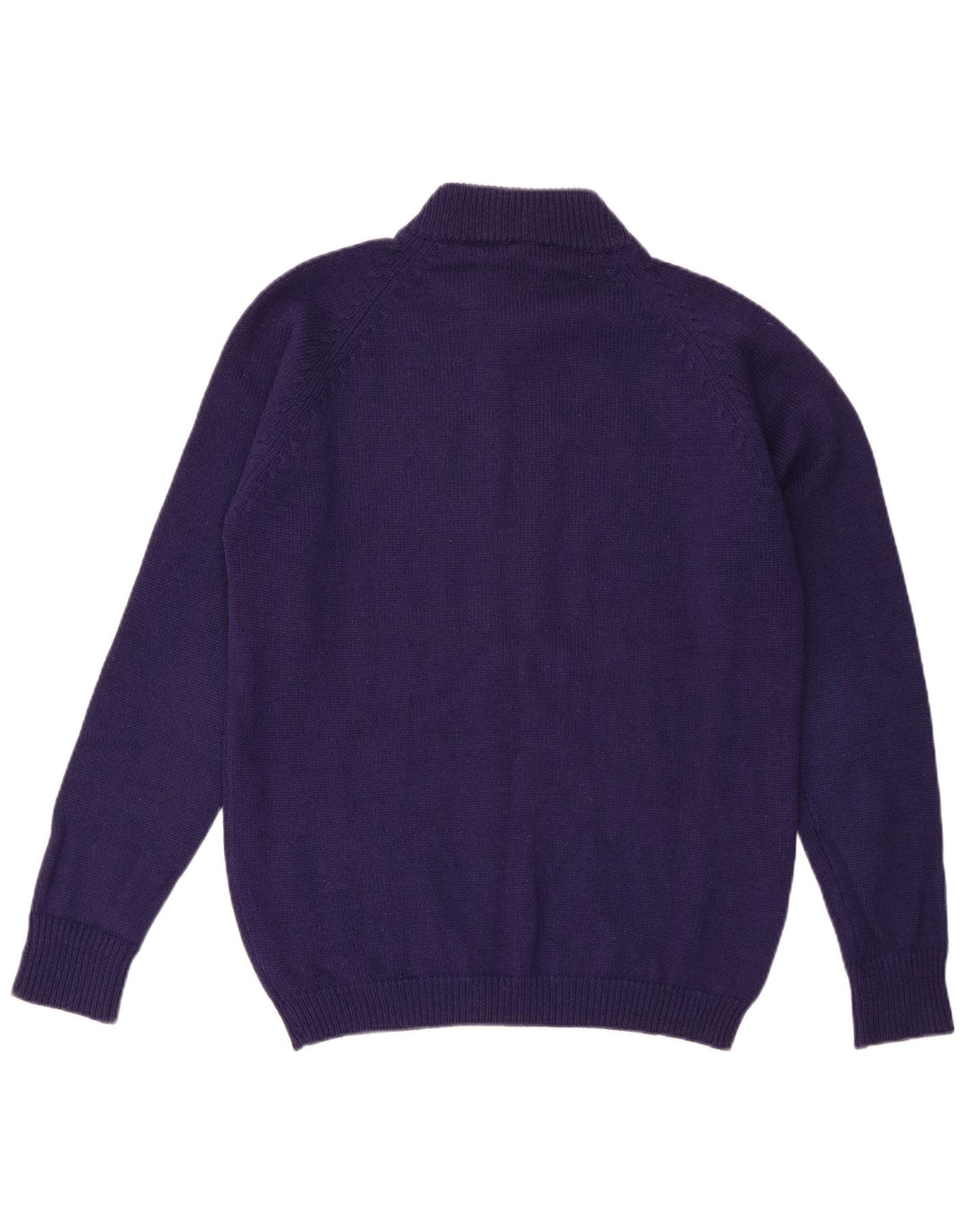 Vintage męski sweter z okrągłym dekoltem EU 52, duża fioletowa wełna