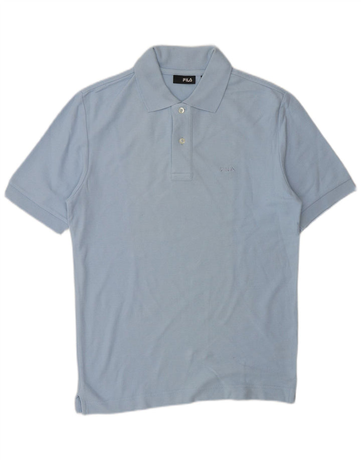 Męska koszulka polo FILA, mała, niebieska, bawełniana