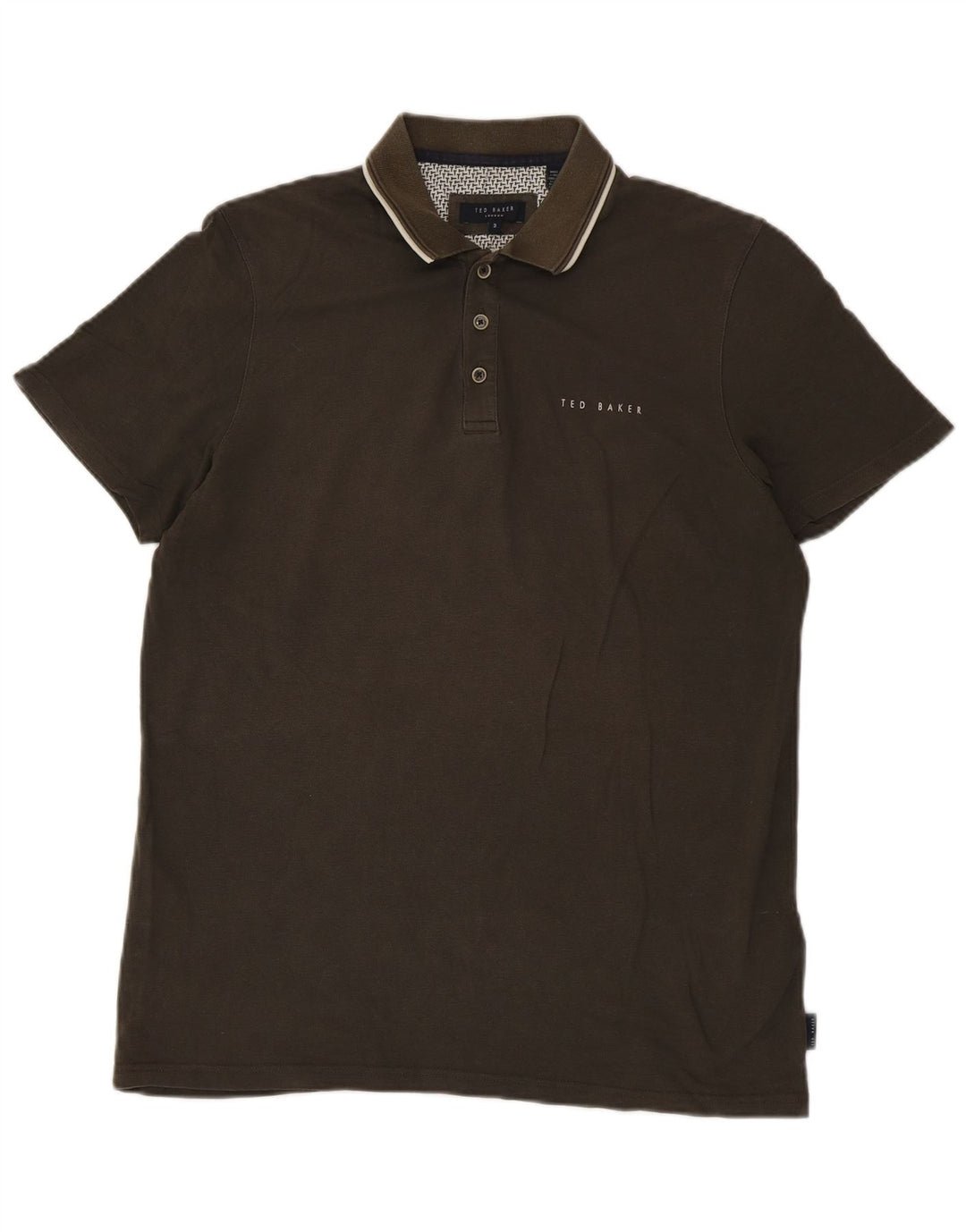 Męska koszulka polo Ted Baker, rozmiar 3, średni khaki, modal