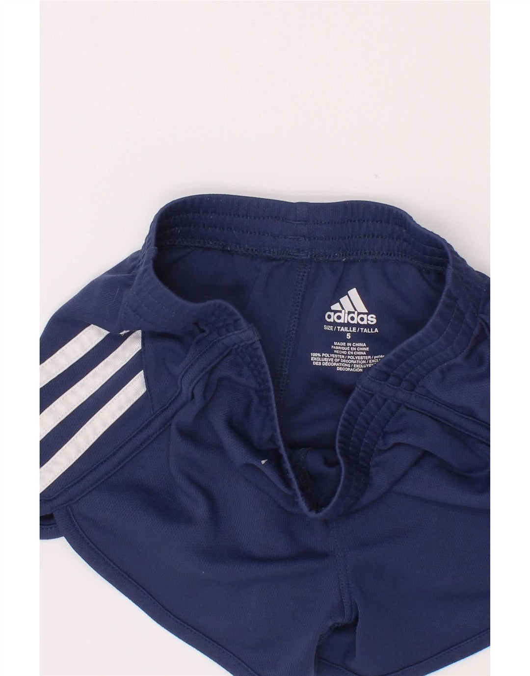 Spodenki sportowe Adidas dziewczęce 4-5 lat granatowe, poliestrowe
