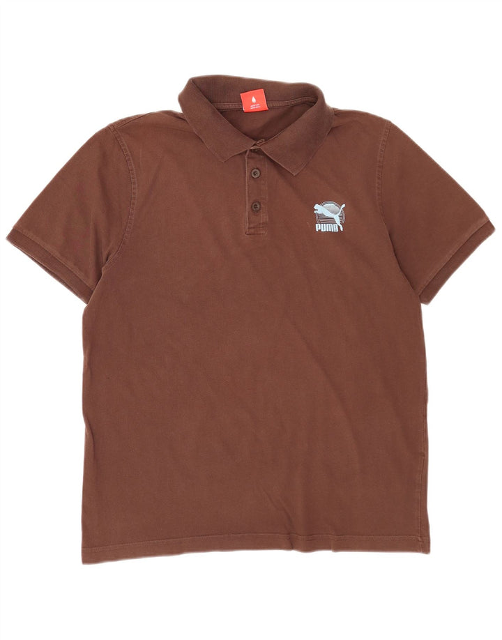 Męska koszulka polo Puma, duża, brązowa