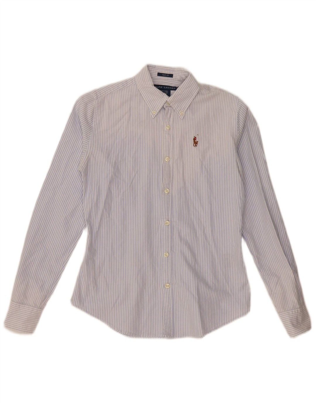 RALPH LAUREN Damska koszula slim fit US 0 XS, bawełniana w niebieskie paski