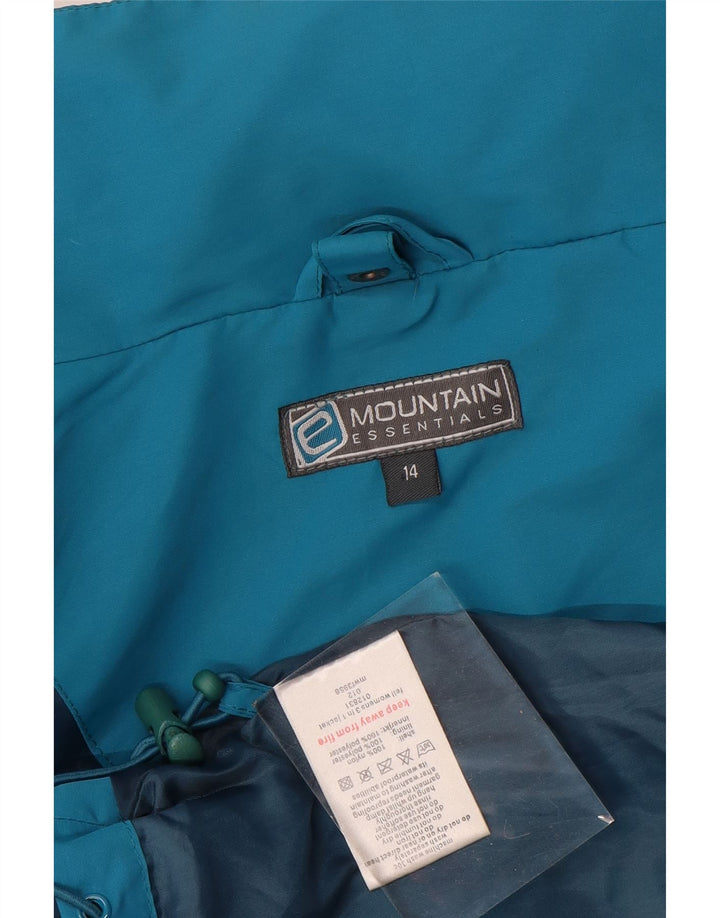 Damska kurtka przeciwdeszczowa Mountain Essentials UK 14, duża niebieska nylonowa