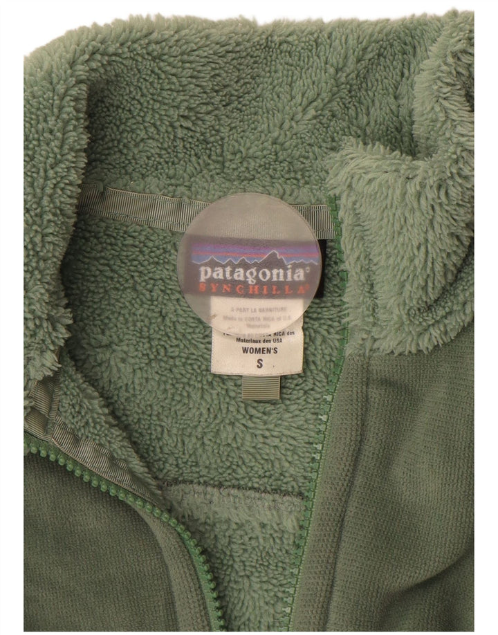 Damska kurtka dresowa Patagonia Sherpa UK 10, mała, zielona, poliestrowa