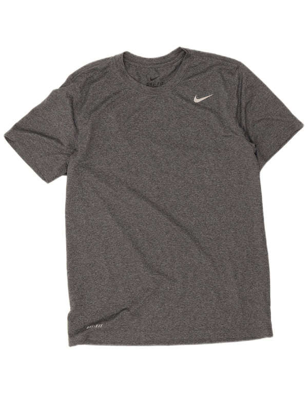 Męski T-shirt Nike Dri Fit, duży, szary, nakrapiany poliester
