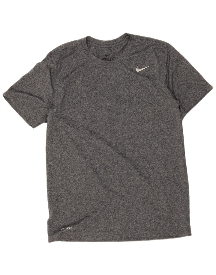 Męski T-shirt Nike Dri Fit, duży, szary, nakrapiany poliester