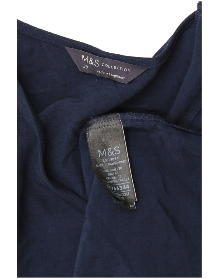 Bluzka damska Marks & Spencer UK 20 2XL Granatowa wiskoza