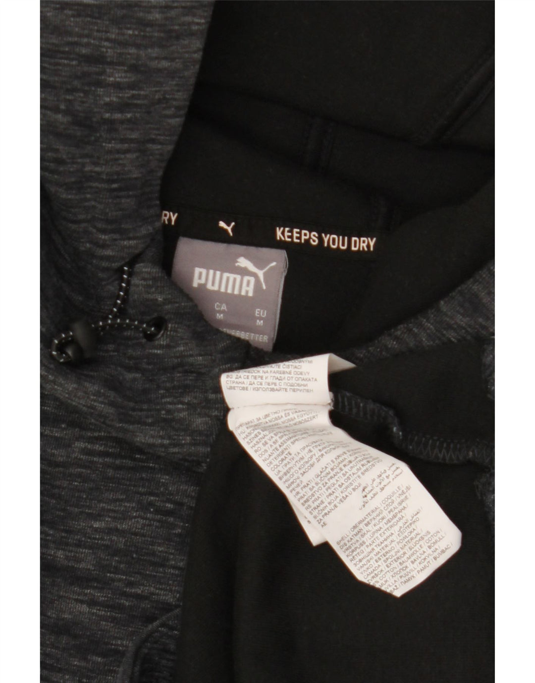Męski sweter z kapturem Puma, średnioszary, bawełniany w plamki