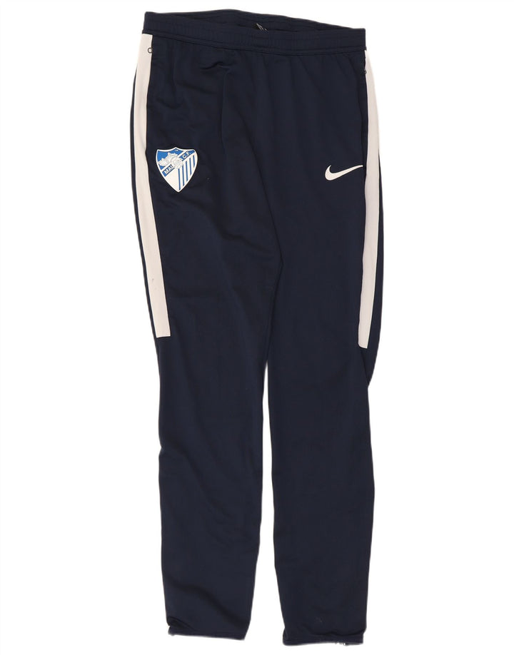 Męskie spodnie dresowe Nike Malaga Graphic, średni granat, blok kolorów