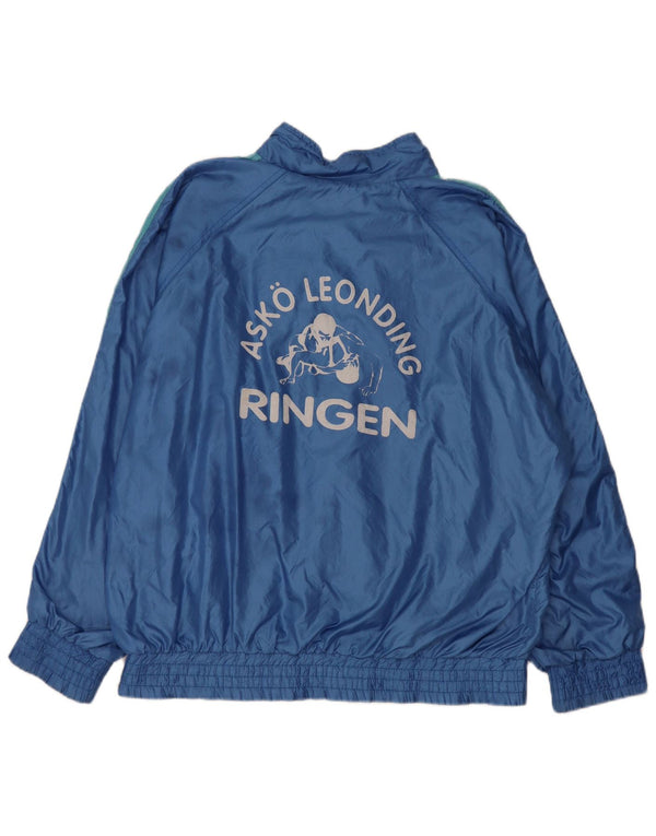 Erima Mens Graphic Loose Fit Tracksuit Top Jacket Medium Blue Colourblock