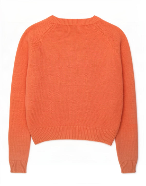 Topshop Womens Boat Neck Jumper Sweater UK 12 Medium Orange Nylon