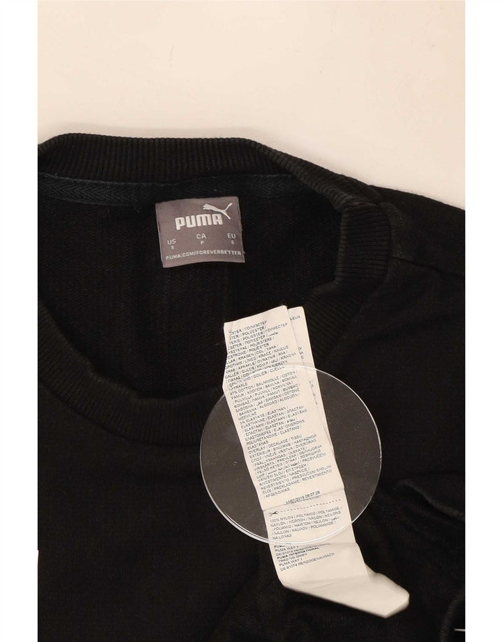 Męska bluza z grafiką Puma, mała, czarna, bawełniana