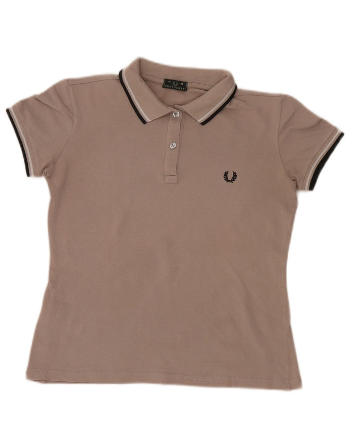 Damska koszulka polo Fred Perry UK 12, średnia szara bawełna