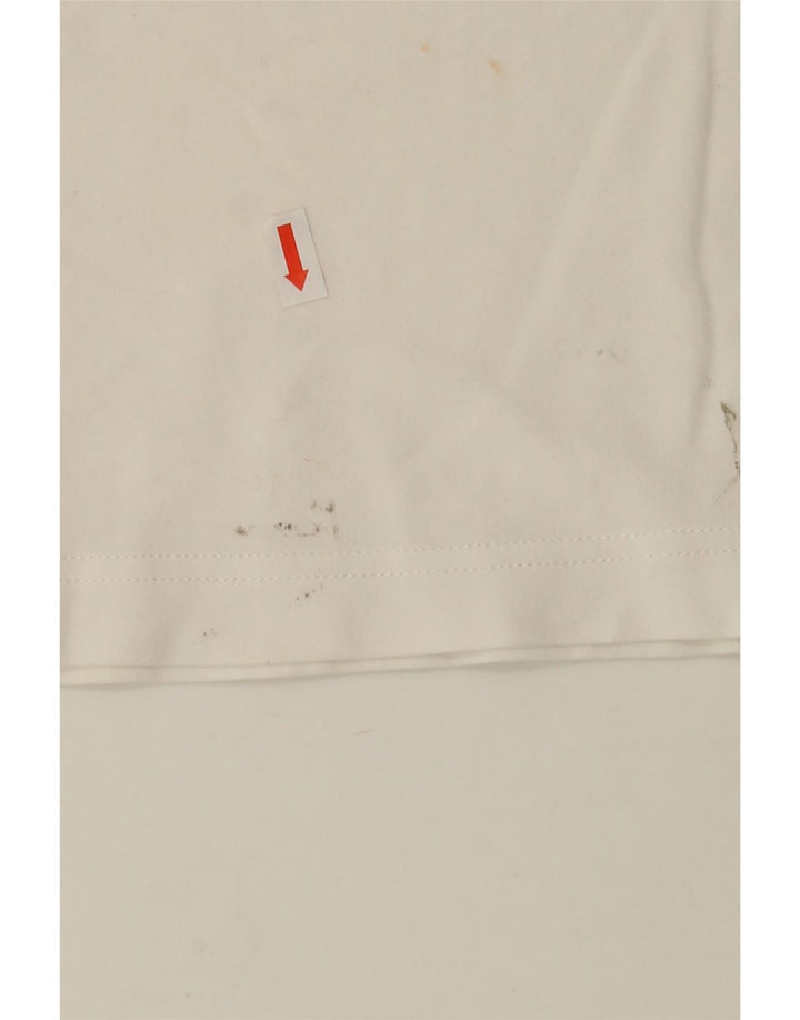 ADIDAS Womens T-Shirt Top UK 14 Medium  White Vintage Adidas and Second-Hand Adidas from Messina Hembry 