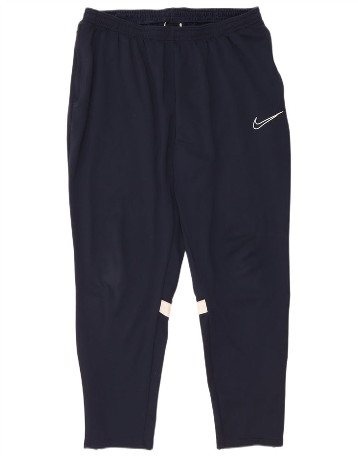Męskie spodnie dresowe Nike XL, granatowe, z blokami kolorów, poliestrowe