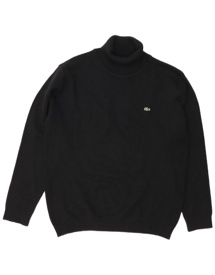 Lacoste Męski sweter z golfem, rozmiar 8 3XL, czarna wełna