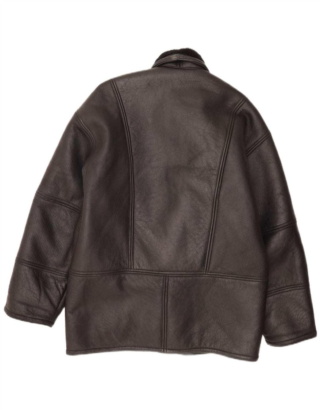 Vintage męska kurtka shearling IT 48 średnia czarna