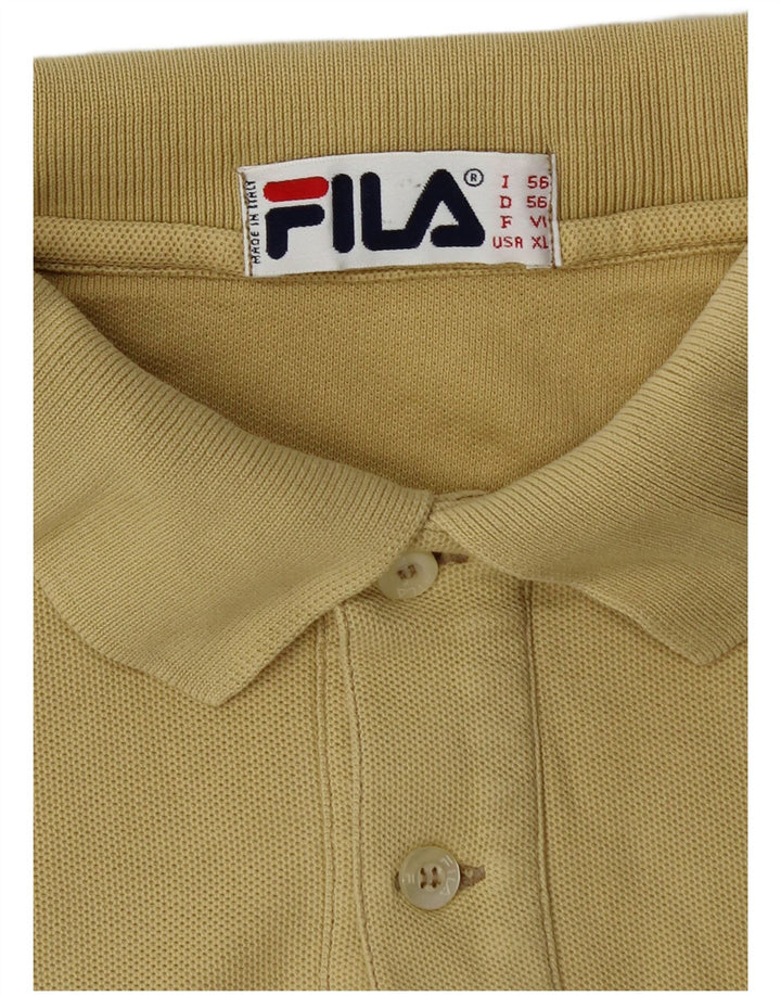 Męska koszulka polo Fila IT 56 XL, beżowa, bawełniana