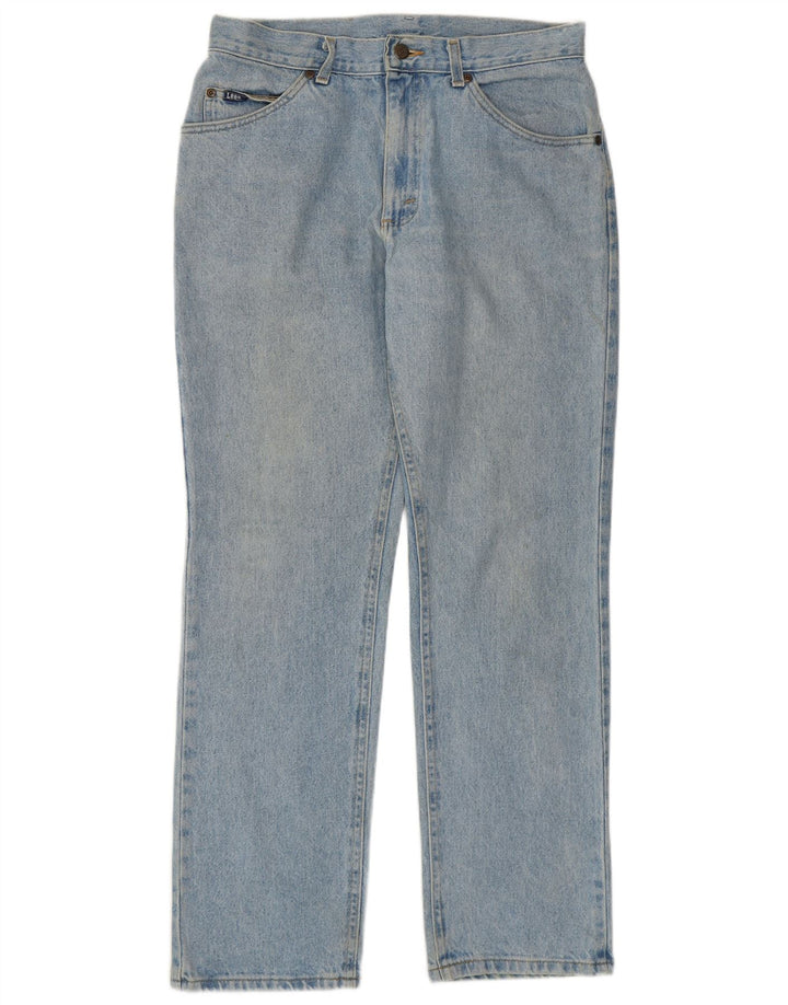 Lee Mens Straight Jeans W33 L30 Blue Cotton