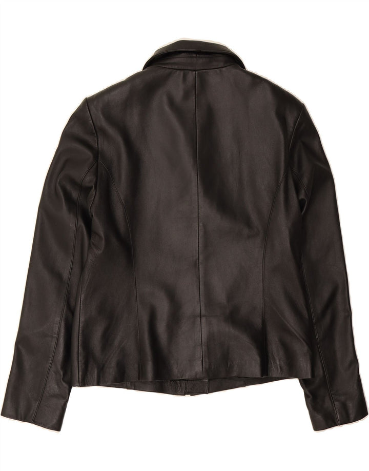 RABERG Womens Leather Jacket IT 42 Medium Black Leather Vintage Raberg and Second-Hand Raberg from Messina Hembry 