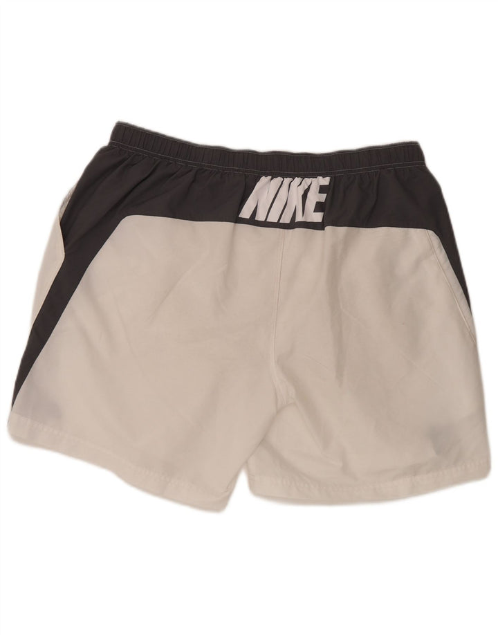 NIKE Mens Graphic Sport Shorts 2XL  White Colourblock Polyester