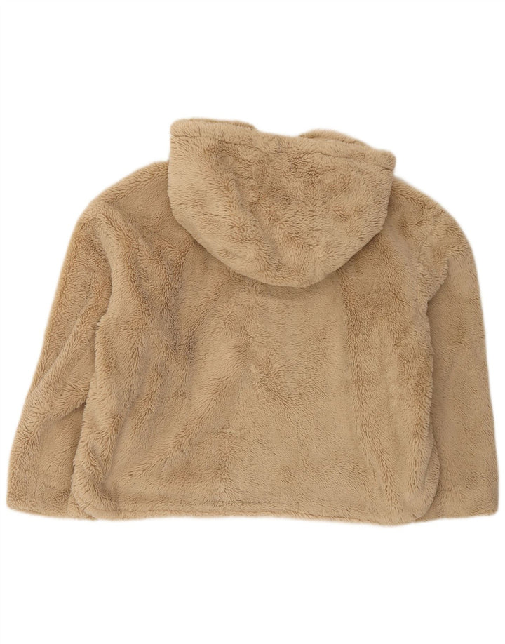 Damska kurtka polarowa typu oversize z kapturem i misiem Zara UK 10 Small Beige