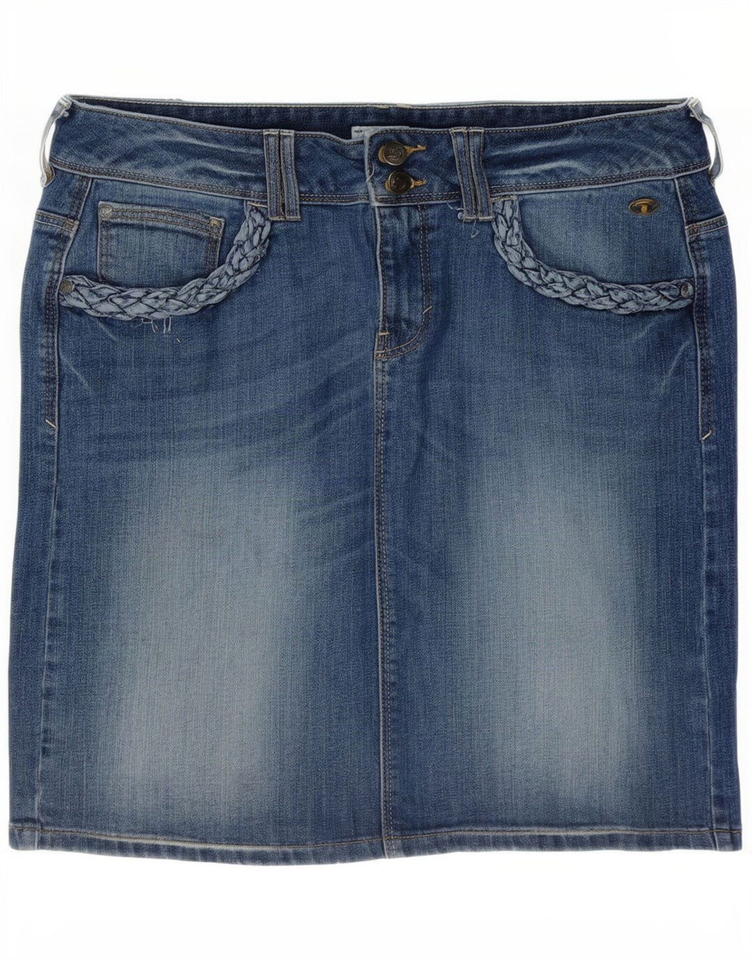 Damska mini spódniczka jeansowa Tom Tailor EU 40 Medium W34 Niebieska bawełna
