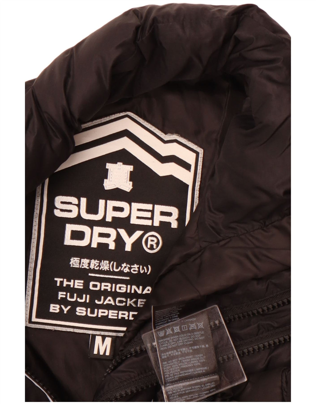 Męska ocieplana kurtka Superdry UK 38 Średni czarny nylon