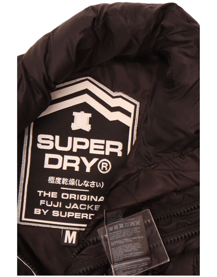 Męska ocieplana kurtka Superdry UK 38 Średni czarny nylon