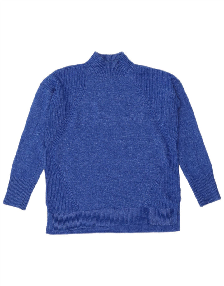 Damski sweter oversize z golfem John Lewis UK 8 Small Blue