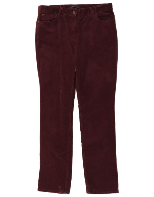 Marks & Spencer Damskie sztruksowe spodnie UK 14 Large W32 L30 Fioletowe
