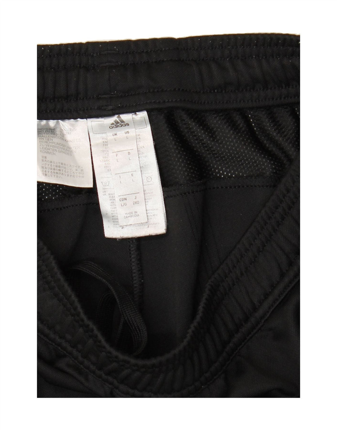 ADIDAS Mens Tracksuit Trousers Large  Black Polyester Vintage Adidas and Second-Hand Adidas from Messina Hembry 