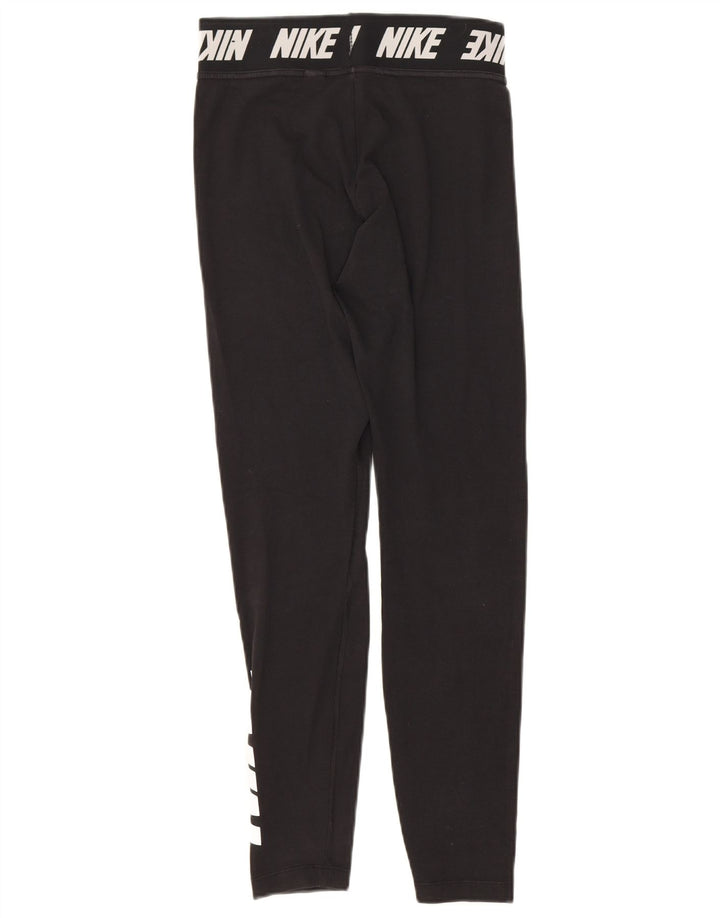 Damskie legginsy Nike Graphic UK 8, małe, czarne, bawełniane